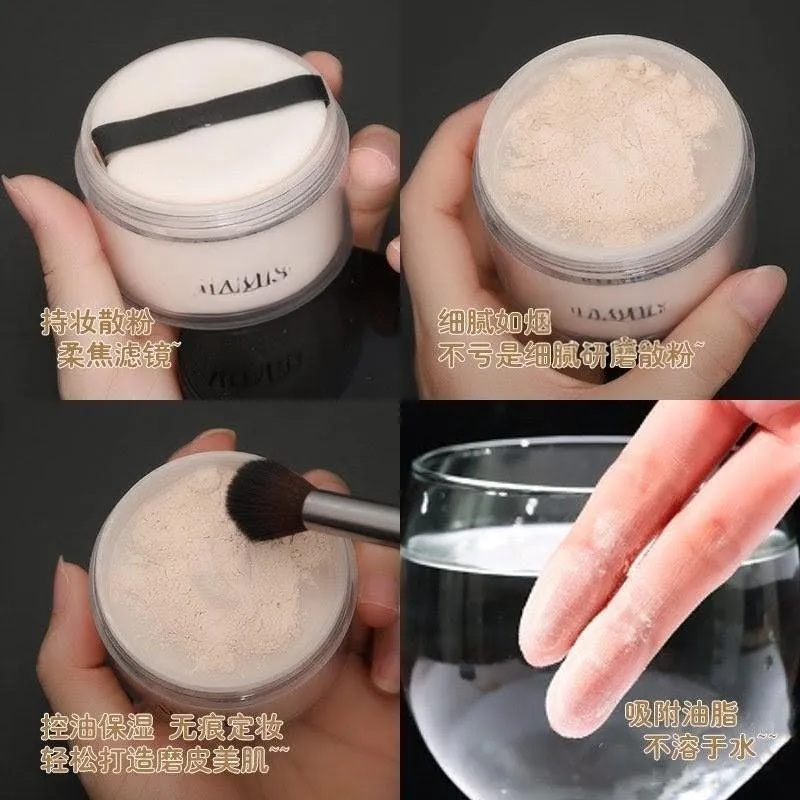 Korean Flawless Finish 24 Hours High Coverage Shiny Snail Loose Powder